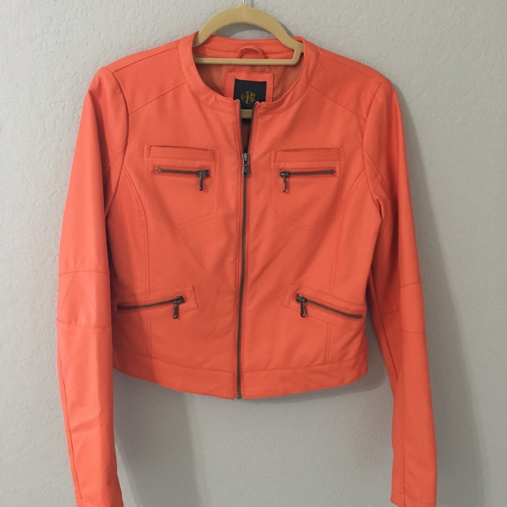 Super Cute Leather-like Spring Jacket Sz S